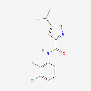 molecular formula C14H15ClN2O2 B4470573 N-(3-chloro-2-methylphenyl)-5-isopropyl-3-isoxazolecarboxamide 