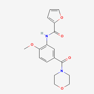 molecular formula C17H18N2O5 B4470628 N-[2-methoxy-5-(4-morpholinylcarbonyl)phenyl]-2-furamide 