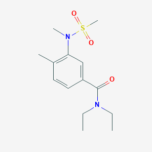 molecular formula C14H22N2O3S B4470650 N,N-diethyl-4-methyl-3-[methyl(methylsulfonyl)amino]benzamide 