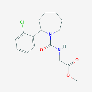 molecular formula C16H21ClN2O3 B4470785 Methyl 2-{[2-(2-chlorophenyl)azepane-1-carbonyl]amino}acetate 