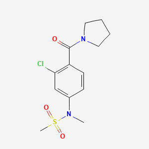 molecular formula C13H17ClN2O3S B4470854 N-[3-chloro-4-(pyrrolidine-1-carbonyl)phenyl]-N-methylmethanesulfonamide 