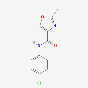 molecular formula C11H9ClN2O2 B4471124 N-(4-chlorophenyl)-2-methyl-1,3-oxazole-4-carboxamide 