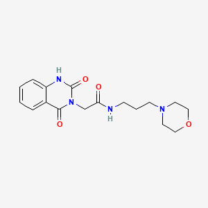 molecular formula C17H22N4O4 B4471181 2-(2-hydroxy-4-oxoquinazolin-3(4H)-yl)-N-[3-(morpholin-4-yl)propyl]acetamide 