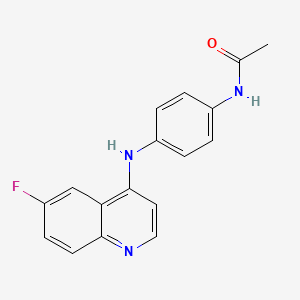 molecular formula C17H14FN3O B4471199 N-{4-[(6-fluoroquinolin-4-yl)amino]phenyl}acetamide 