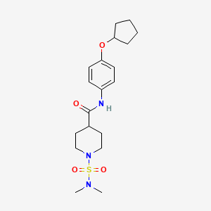 molecular formula C19H29N3O4S B4471217 N-[4-(cyclopentyloxy)phenyl]-1-[(dimethylamino)sulfonyl]-4-piperidinecarboxamide 