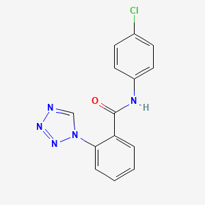 molecular formula C14H10ClN5O B4471508 N-(4-chlorophenyl)-2-(1H-tetrazol-1-yl)benzamide 