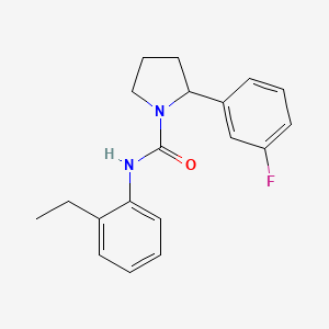 molecular formula C19H21FN2O B4471590 N-(2-ethylphenyl)-2-(3-fluorophenyl)-1-pyrrolidinecarboxamide 