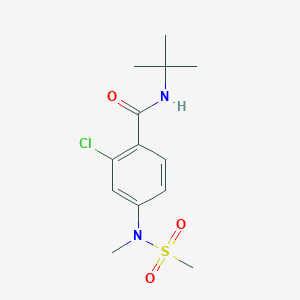 molecular formula C13H19ClN2O3S B4471626 N-TERT-BUTYL-2-CHLORO-4-(N-METHYLMETHANESULFONAMIDO)BENZAMIDE 