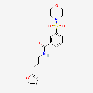 molecular formula C18H22N2O5S B4471646 N-[3-(2-furyl)propyl]-3-(4-morpholinylsulfonyl)benzamide 