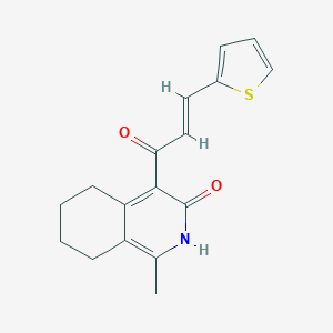 molecular formula C17H17NO2S B447177 1-methyl-4-[3-(2-thienyl)acryloyl]-5,6,7,8-tetrahydro-3(2H)-isoquinolinone 