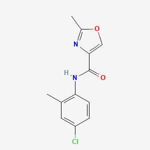molecular formula C12H11ClN2O2 B4471948 N-(4-chloro-2-methylphenyl)-2-methyl-1,3-oxazole-4-carboxamide 