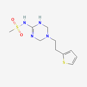 molecular formula C10H16N4O2S2 B4471963 N-{5-[2-(thiophen-2-yl)ethyl]-1,4,5,6-tetrahydro-1,3,5-triazin-2-yl}methanesulfonamide 