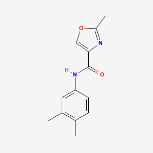 molecular formula C13H14N2O2 B4471996 N-(3,4-dimethylphenyl)-2-methyl-1,3-oxazole-4-carboxamide 