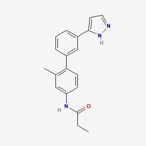 molecular formula C19H19N3O B4472031 N-[2-methyl-3'-(1H-pyrazol-3-yl)-4-biphenylyl]propanamide 