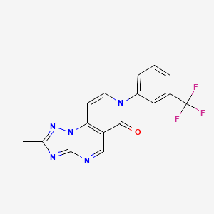 molecular formula C16H10F3N5O B4472045 2-methyl-7-[3-(trifluoromethyl)phenyl]pyrido[3,4-e][1,2,4]triazolo[1,5-a]pyrimidin-6(7H)-one 