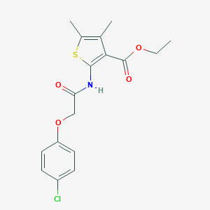 molecular formula C17H18ClNO4S B447215 Ethyl 2-{[(4-chlorophenoxy)acetyl]amino}-4,5-dimethylthiophene-3-carboxylate 