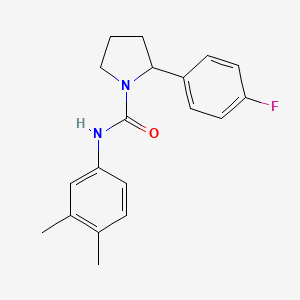 molecular formula C19H21FN2O B4472173 N-(3,4-dimethylphenyl)-2-(4-fluorophenyl)-1-pyrrolidinecarboxamide 