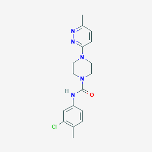 molecular formula C17H20ClN5O B4472240 N-(3-chloro-4-methylphenyl)-4-(6-methyl-3-pyridazinyl)-1-piperazinecarboxamide 