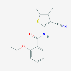 molecular formula C16H16N2O2S B447294 N-(3-cyano-4,5-dimethylthiophen-2-yl)-2-ethoxybenzamide 