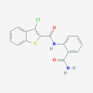 molecular formula C16H11ClN2O2S B447299 N-(2-carbamoylphenyl)-3-chloro-1-benzothiophene-2-carboxamide CAS No. 328280-35-9