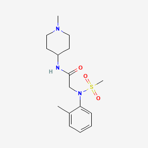 molecular formula C16H25N3O3S B4473134 N~2~-(2-methylphenyl)-N~1~-(1-methyl-4-piperidinyl)-N~2~-(methylsulfonyl)glycinamide 