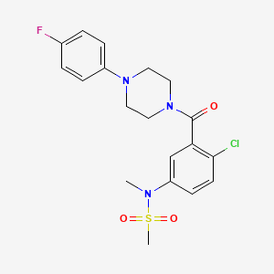 molecular formula C19H21ClFN3O3S B4473375 N-{4-CHLORO-3-[4-(4-FLUOROPHENYL)PIPERAZINE-1-CARBONYL]PHENYL}-N-METHYLMETHANESULFONAMIDE 