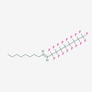 molecular formula C18H19F17 B044734 1,1,1,2,2,3,3,4,4,5,5,6,6,7,7,8,8-Heptadecafluoro-9-octadecene CAS No. 113999-61-4