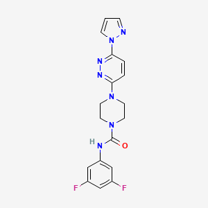 molecular formula C18H17F2N7O B4473546 N-(3,5-difluorophenyl)-4-[6-(1H-pyrazol-1-yl)-3-pyridazinyl]-1-piperazinecarboxamide 