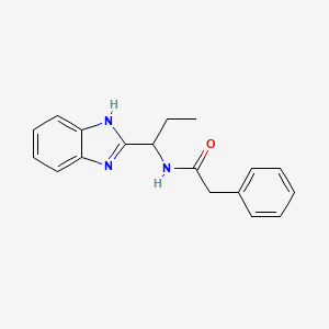 molecular formula C18H19N3O B4473578 N-[1-(1H-benzimidazol-2-yl)propyl]-2-phenylacetamide 