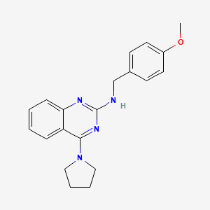 molecular formula C20H22N4O B4473892 N-(4-methoxybenzyl)-4-(1-pyrrolidinyl)-2-quinazolinamine 
