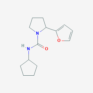 molecular formula C14H20N2O2 B4474056 N-cyclopentyl-2-(furan-2-yl)pyrrolidine-1-carboxamide 