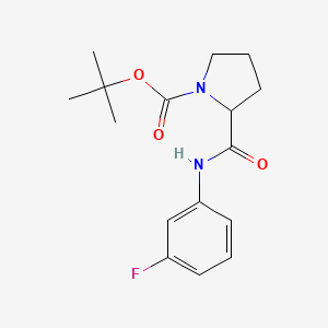 molecular formula C16H21FN2O3 B4474220 Tert-butyl 2-[(3-fluorophenyl)carbamoyl]pyrrolidine-1-carboxylate 