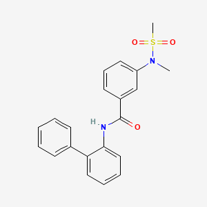 molecular formula C21H20N2O3S B4474341 N-2-biphenylyl-3-[methyl(methylsulfonyl)amino]benzamide 