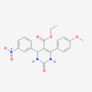 molecular formula C20H19N3O6 B447444 ETHYL 6-(4-METHOXYPHENYL)-4-(3-NITROPHENYL)-2-OXO-1,2,3,4-TETRAHYDRO-5-PYRIMIDINECARBOXYLATE 