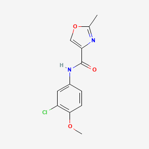 molecular formula C12H11ClN2O3 B4474516 N-(3-chloro-4-methoxyphenyl)-2-methyl-1,3-oxazole-4-carboxamide 
