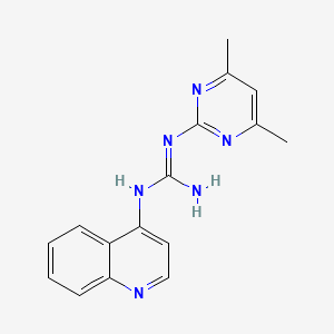 molecular formula C16H16N6 B4474573 N-(4,6-DIMETHYL-2-PYRIMIDINYL)-N'-(4-QUINOLYL)GUANIDINE 