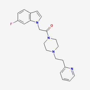 molecular formula C21H23FN4O B4474576 6-fluoro-1-{2-oxo-2-[4-(2-pyridin-2-ylethyl)piperazin-1-yl]ethyl}-1H-indole 