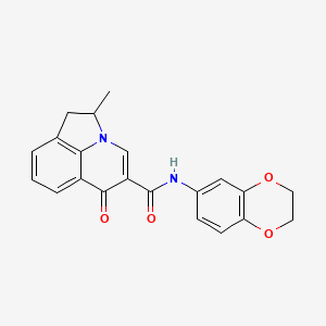 molecular formula C21H18N2O4 B4474722 N-(2,3-dihydro-1,4-benzodioxin-6-yl)-2-methyl-6-oxo-1,2-dihydro-6H-pyrrolo[3,2,1-ij]quinoline-5-carboxamide 