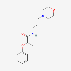 molecular formula C16H24N2O3 B4474750 N-[3-(morpholin-4-yl)propyl]-2-phenoxypropanamide 