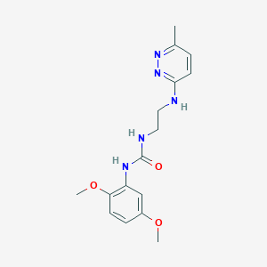 molecular formula C16H21N5O3 B4474848 N-(2,5-dimethoxyphenyl)-N'-{2-[(6-methyl-3-pyridazinyl)amino]ethyl}urea 