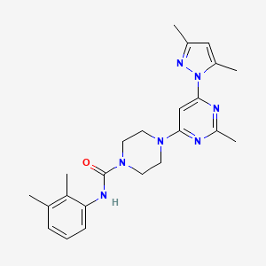 molecular formula C23H29N7O B4474956 N-(2,3-dimethylphenyl)-4-[6-(3,5-dimethyl-1H-pyrazol-1-yl)-2-methyl-4-pyrimidinyl]-1-piperazinecarboxamide 