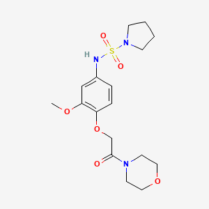 molecular formula C17H25N3O6S B4475038 N-[3-methoxy-4-(2-morpholin-4-yl-2-oxoethoxy)phenyl]pyrrolidine-1-sulfonamide 