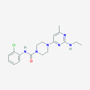 molecular formula C18H23ClN6O B4475090 N-(2-chlorophenyl)-4-[2-(ethylamino)-6-methylpyrimidin-4-yl]piperazine-1-carboxamide 