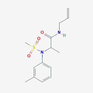 molecular formula C14H20N2O3S B4475136 N~1~-allyl-N~2~-(3-methylphenyl)-N~2~-(methylsulfonyl)alaninamide 