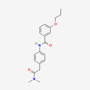 molecular formula C20H24N2O3 B4475152 N-{4-[2-(dimethylamino)-2-oxoethyl]phenyl}-3-propoxybenzamide 