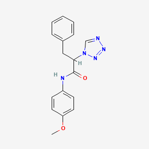 molecular formula C17H17N5O2 B4475164 N-(4-methoxyphenyl)-3-phenyl-2-(1H-tetrazol-1-yl)propanamide 