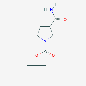 molecular formula C10H18N2O3 B044752 3-Aminocarbonyl-1-Boc-pyrrolidine CAS No. 122684-34-8