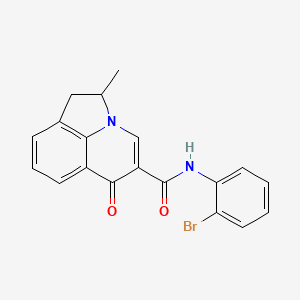 molecular formula C19H15BrN2O2 B4475224 N-(2-bromophenyl)-2-methyl-6-oxo-1,2-dihydro-6H-pyrrolo[3,2,1-ij]quinoline-5-carboxamide 