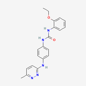molecular formula C20H21N5O2 B4475244 N-(2-ethoxyphenyl)-N'-{4-[(6-methyl-3-pyridazinyl)amino]phenyl}urea 