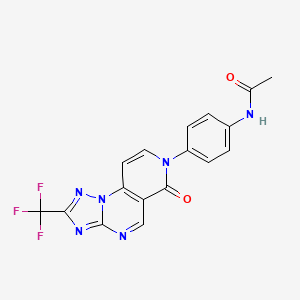 molecular formula C17H11F3N6O2 B4475283 N-{4-[6-oxo-2-(trifluoromethyl)pyrido[3,4-e][1,2,4]triazolo[1,5-a]pyrimidin-7(6H)-yl]phenyl}acetamide 